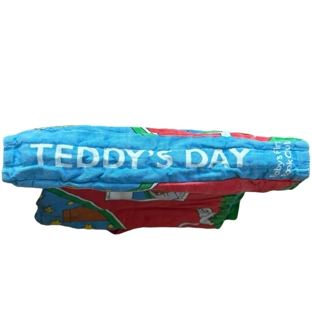 4/$25 Vintage Baby’s First Book Club Teddy’s Day Washable Fabric Colorful Plush